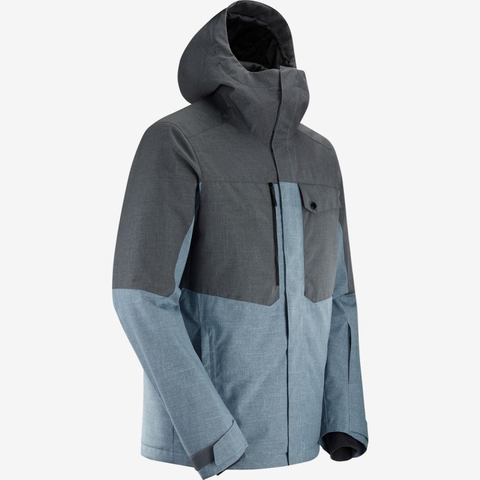 Chaquetas Salomon POWDERSTASH M Ski Hombre Azules | MX-047ETRM