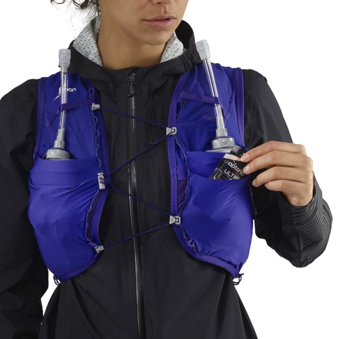 Mochilas Salomon ADV SKIN 8 SET HYDRATION PACK Mujer Azules | MX-935NJXB