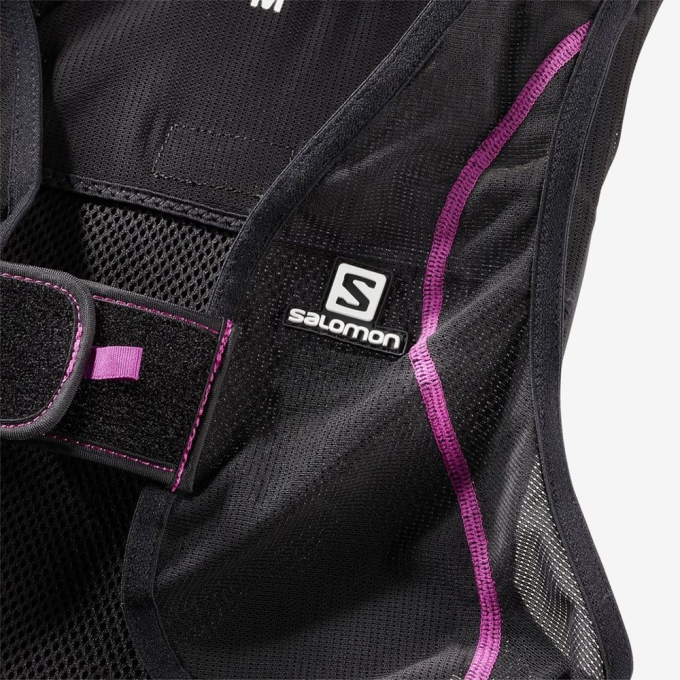 Mochilas Salomon FLEXCELL BACK PROTECTION Mujer Negros Morados | MX-501JXMZ