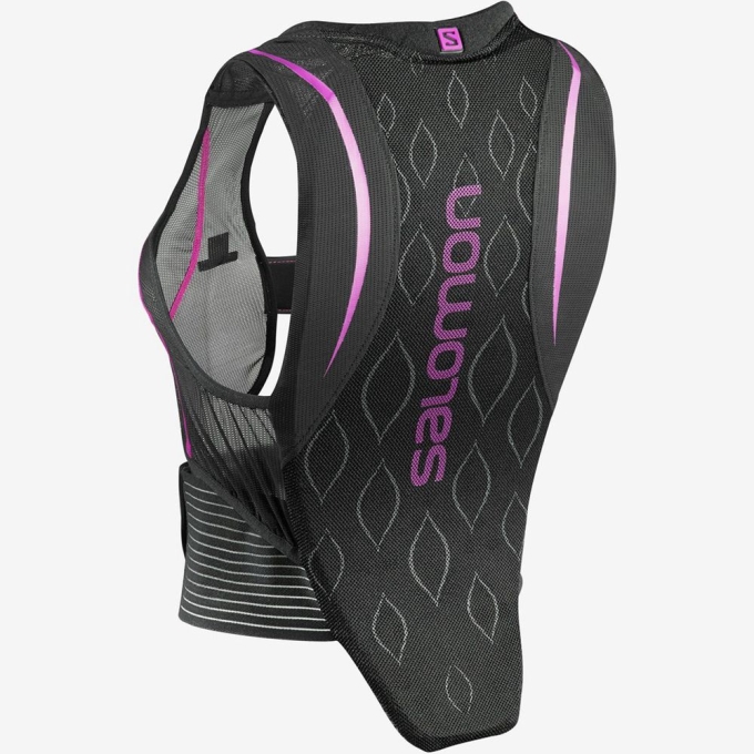 Mochilas Salomon FLEXCELL BACK PROTECTION Mujer Negros Morados | MX-501JXMZ