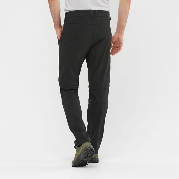 Pantalones Salomon WAYFARER ZIP OFF M Hombre Negros | MX-508HOEQ