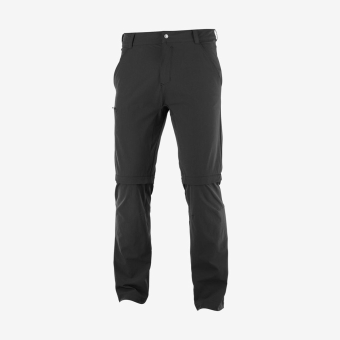 Pantalones Salomon WAYFARER ZIP OFF M Hombre Negros | MX-508HOEQ