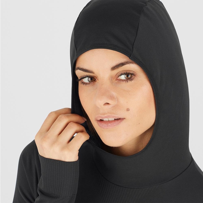 Sudadera Con Capucha Salomon COMET SEAMLESS W Mujer Negros | MX-758CLPW