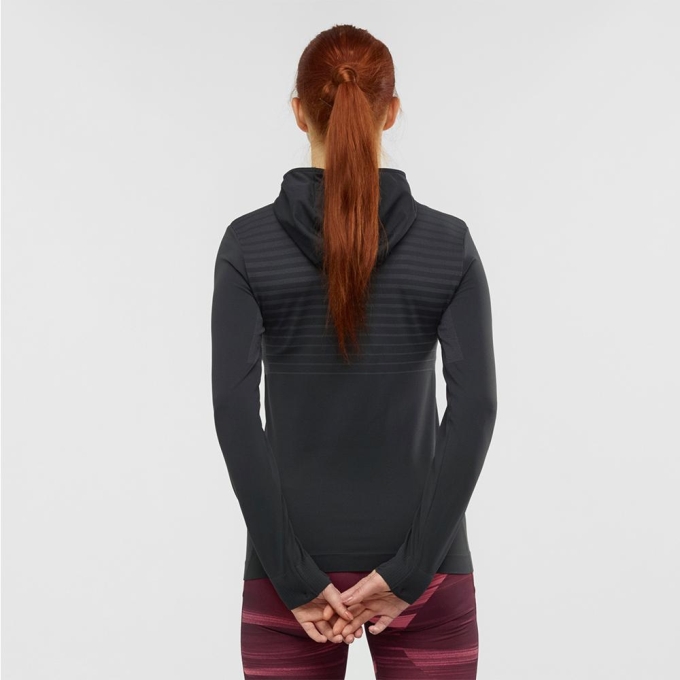 Sudadera Con Capucha Salomon COMET SEAMLESS W Mujer Negros | MX-758CLPW