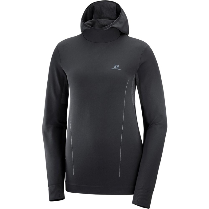 Sudadera Con Capucha Salomon COMET SEAMLESS W Mujer Negros | MX-758CLPW