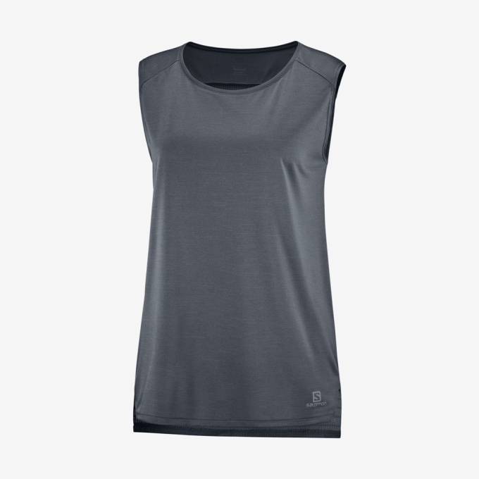 Tank Top Salomon OUTLINE SUMMER Mujer Azules | MX-263LMBH