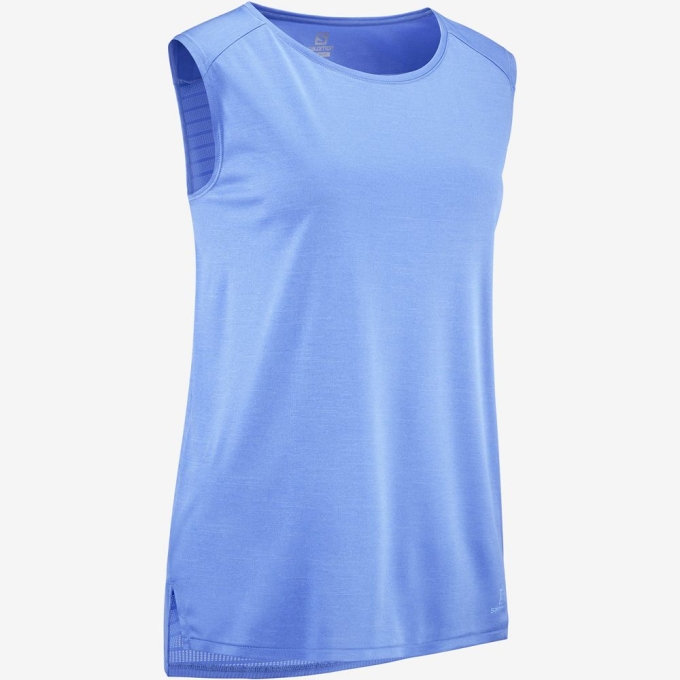 Tank Top Salomon OUTLINE SUMMER Mujer Marina | MX-029WNVK