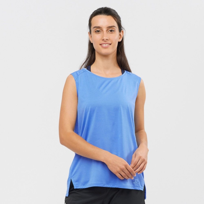 Tank Top Salomon OUTLINE SUMMER Mujer Marina | MX-029WNVK