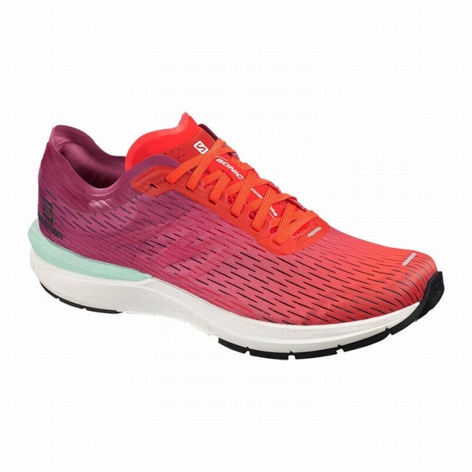 Tenis Para Correr Salomon SONIC 3 ACCELERATE Hombre Rosas Blancos | MX-439ZVOL