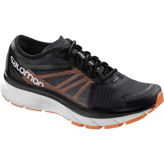 Tenis Para Correr Salomon SONIC RA Hombre Negros Blancos | MX-306XRWB