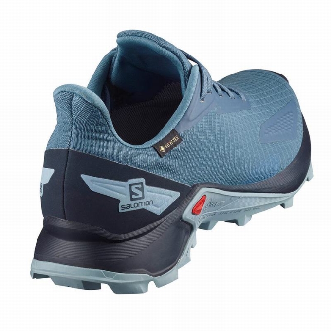 Tenis Para Trail Running Salomon ALPHACROSS BLAST GTX W Mujer Azules Azul Marino | MX-483KODA