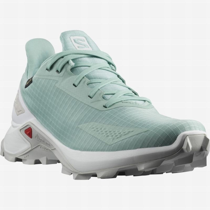 Tenis Para Trail Running Salomon ALPHACROSS BLAST GTX W Mujer Turquesa Blancos | MX-541HFPM