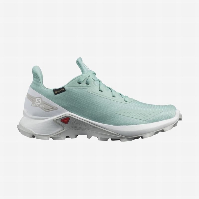 Tenis Para Trail Running Salomon ALPHACROSS BLAST GTX W Mujer Turquesa Blancos | MX-541HFPM