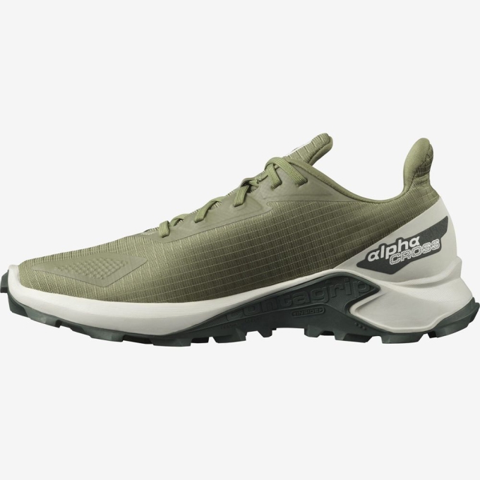 Tenis Para Trail Running Salomon ALPHACROSS BLAST Hombre Verdes | MX-582CAIE