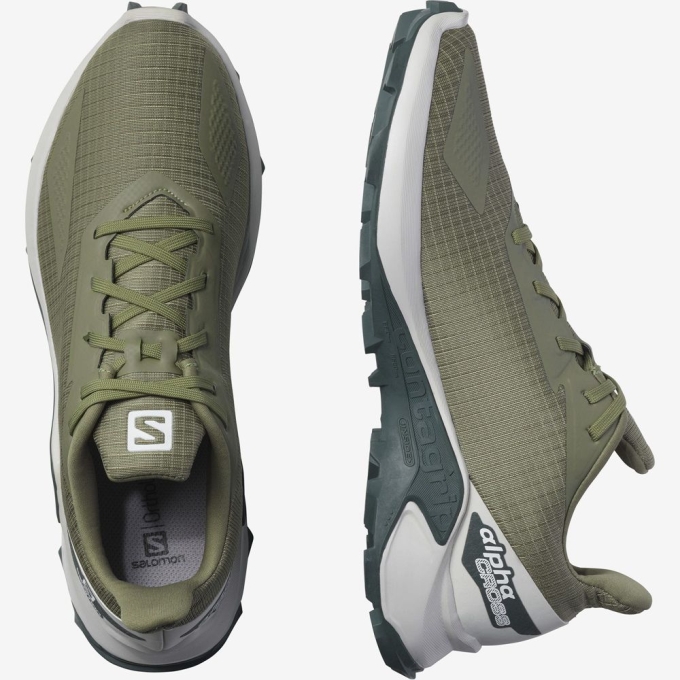 Tenis Para Trail Running Salomon ALPHACROSS BLAST Hombre Verdes | MX-582CAIE