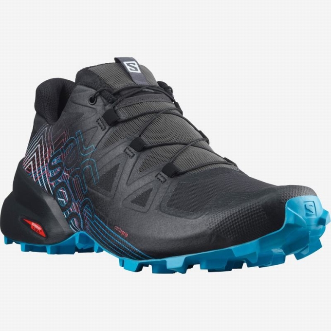 Tenis Para Trail Running Salomon Hombre Negros Rojos | MX-032ZFGS