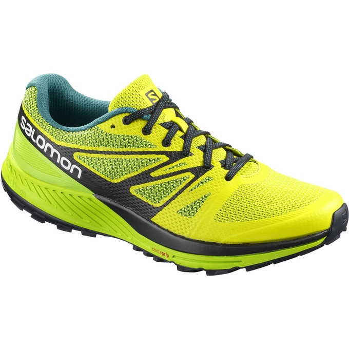 Tenis Para Trail Running Salomon SENSE ESE Hombre Amarillos Verdes | MX-895KQLH