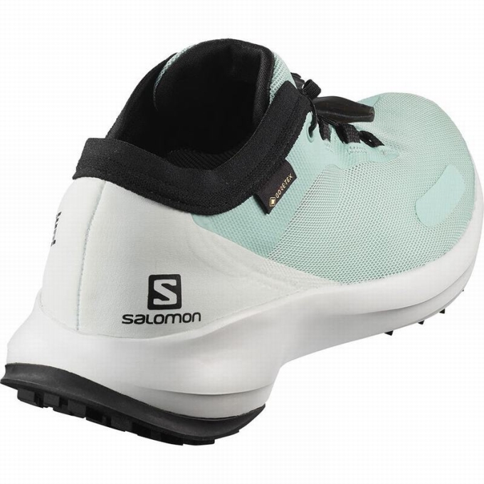 Tenis Para Trail Running Salomon SENSE FEEL GTX W Mujer Turquesa Blancos | MX-498SMFH