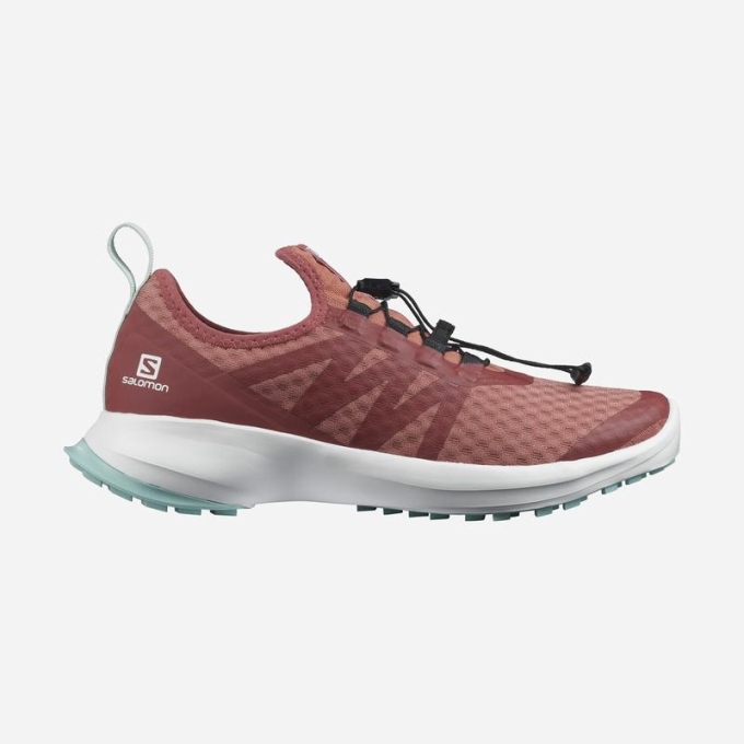 Tenis Para Trail Running Salomon SENSE FLOW 2 Mujer Rojos Oscuro Blancos | MX-694YOQN