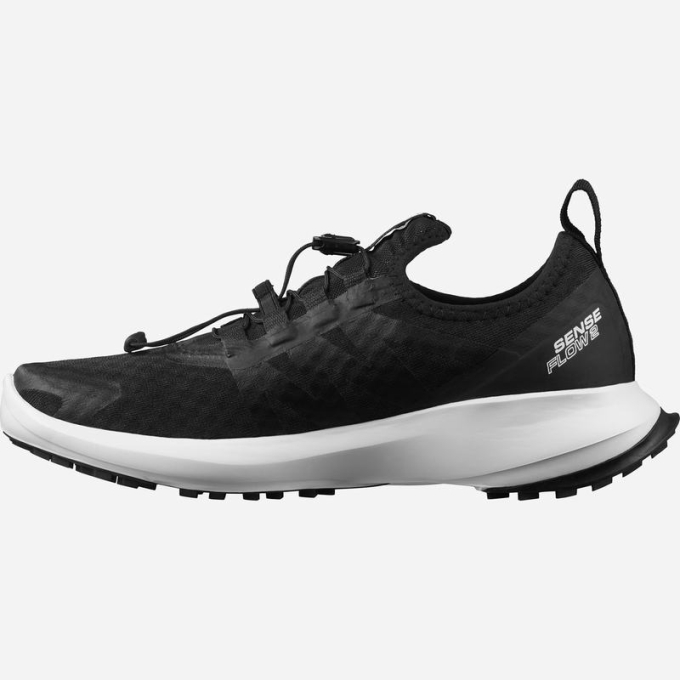 Tenis Para Trail Running Salomon SENSE FLOW 2 Mujer Negros Blancos | MX-712OGCP