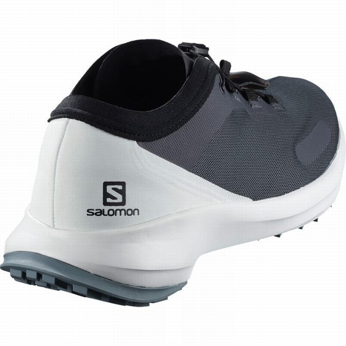 Tenis Para Trail Running Salomon SENSE FEEL Hombre Negros Blancos | MX-784EXWM