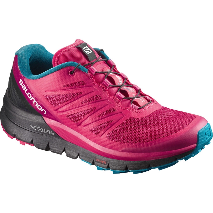 Tenis Para Trail Running Salomon SENSE PRO MAX W Mujer Rosas Negros | MX-084ZODY