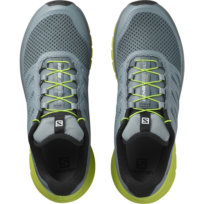 Tenis Para Trail Running Salomon SENSE PRO MAX Hombre Azules Verdes | MX-719NDWB