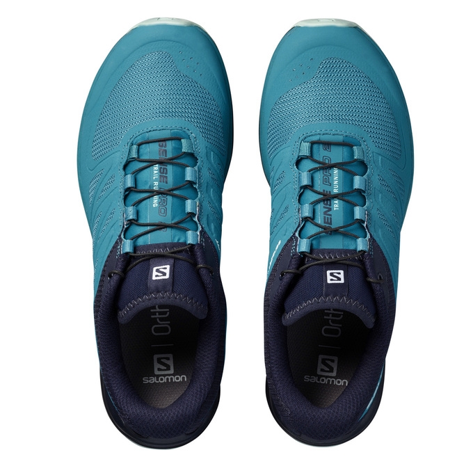 Tenis Para Trail Running Salomon SENSE PRO 2 W Mujer Turquesa Azul Marino | MX-784LOSX