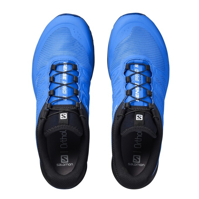 Tenis Para Trail Running Salomon SENSE PRO 2 Hombre Azules Negros | MX-790PQLZ