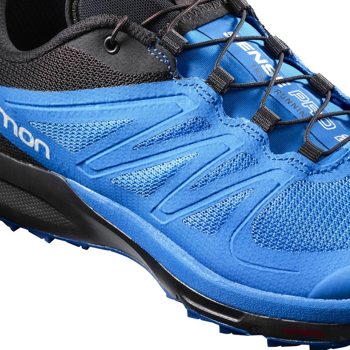 Tenis Para Trail Running Salomon SENSE PRO 2 Hombre Azules Negros | MX-790PQLZ