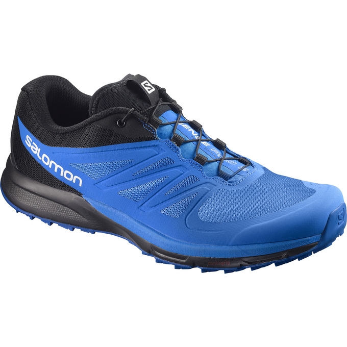 Tenis Para Trail Running Salomon SENSE PRO 2 Hombre Azules Negros | MX-790PQLZ