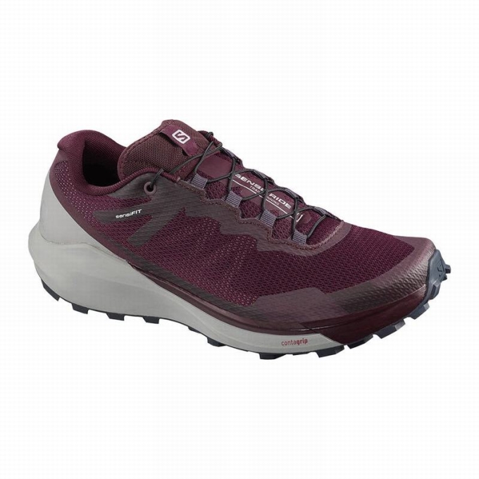 Tenis Para Trail Running Salomon SENSE RIDE 3 W Mujer Vino Coral | MX-034HFES