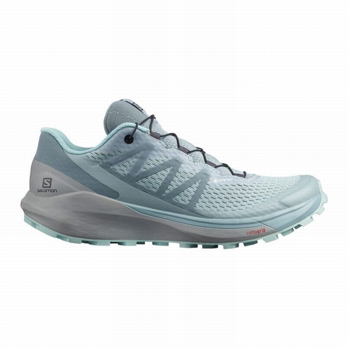 Tenis Para Trail Running Salomon SENSE RIDE 4 GORE-TEX INVISIBLE FIT Mujer Verdes Turquesa | MX-047SBGM