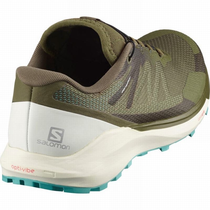 Tenis Para Trail Running Salomon SENSE RIDE 3 W Mujer Verde Oliva | MX-097RKAY