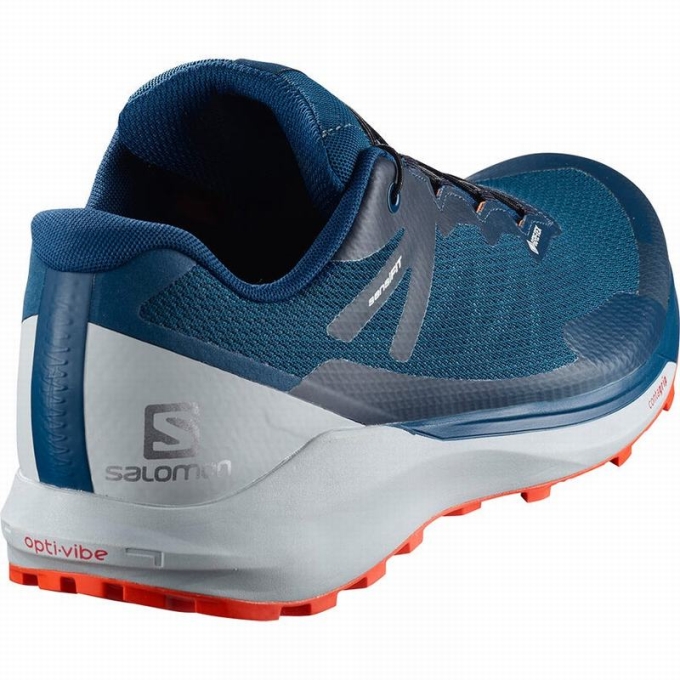 Tenis Para Trail Running Salomon SENSE RIDE 3 GTX INVIS. FIT Hombre Azul Marino | MX-107FNUC