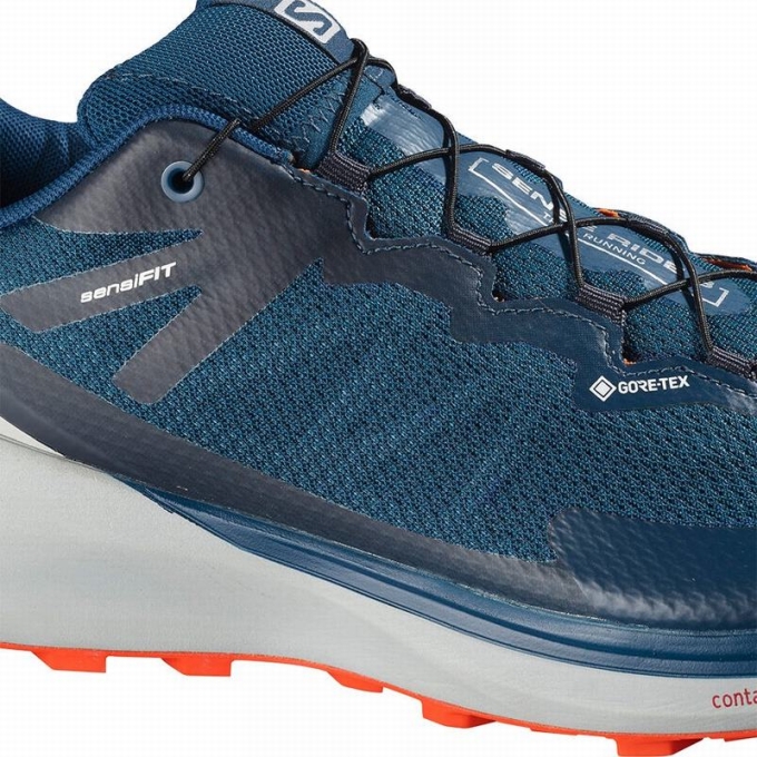 Tenis Para Trail Running Salomon SENSE RIDE 3 GTX INVIS. FIT Hombre Azul Marino | MX-107FNUC