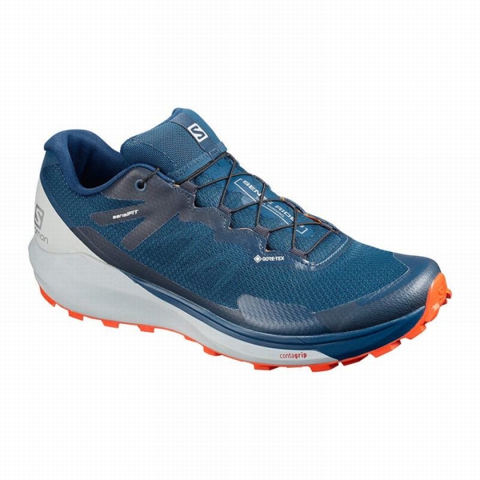 Tenis Para Trail Running Salomon SENSE RIDE 3 GTX INVIS. FIT Hombre Azul Marino | MX-107FNUC