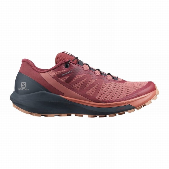 Tenis Para Trail Running Salomon SENSE RIDE 4 Mujer Rojos Oscuro | MX-136OMKR