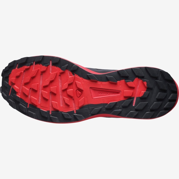 Tenis Para Trail Running Salomon SENSE RIDE 4 Hombre Negros Rojos | MX-145AFQD