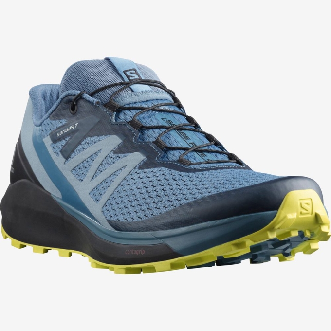 Tenis Para Trail Running Salomon SENSE RIDE 4 Hombre Turquesa | MX-180PGCF