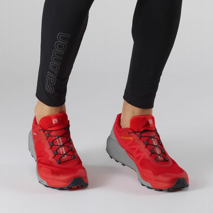 Tenis Para Trail Running Salomon SENSE RIDE 3 Hombre Rojos | MX-563MYBX