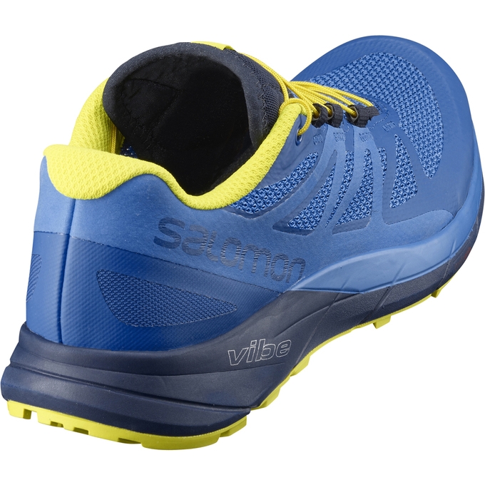 Tenis Para Trail Running Salomon SENSE RIDE Hombre Azules Azul Marino | MX-563ULTG