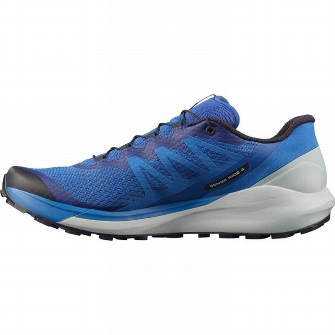 Tenis Para Trail Running Salomon SENSE RIDE 4 Hombre Azules | MX-652DFEL