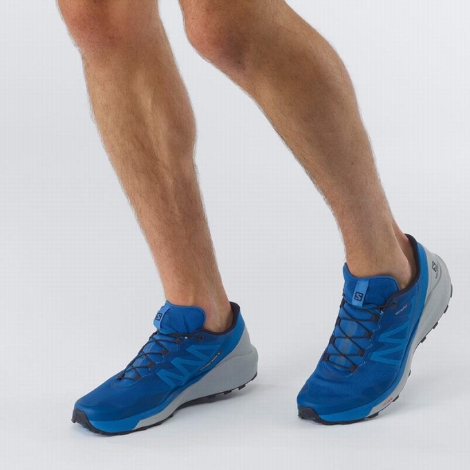 Tenis Para Trail Running Salomon SENSE RIDE 4 Hombre Azules | MX-652DFEL