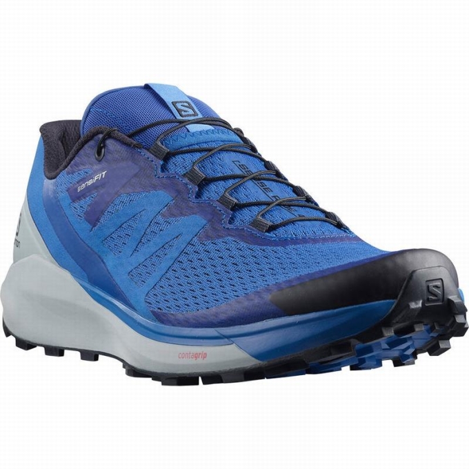 Tenis Para Trail Running Salomon SENSE RIDE 4 Hombre Azules | MX-652DFEL