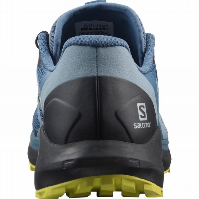 Tenis Para Trail Running Salomon SENSE RIDE 4 Hombre Azules Negros | MX-672UAFB