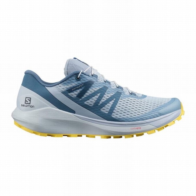 Tenis Para Trail Running Salomon SENSE RIDE 4 Mujer Azules Azules | MX-689UYAT