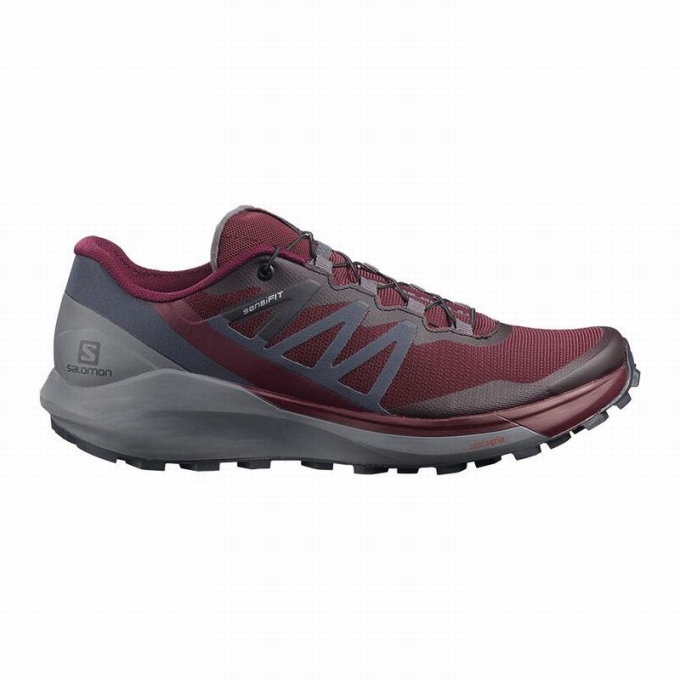 Tenis Para Trail Running Salomon SENSE RIDE 4 Mujer Vino | MX-718ALWJ