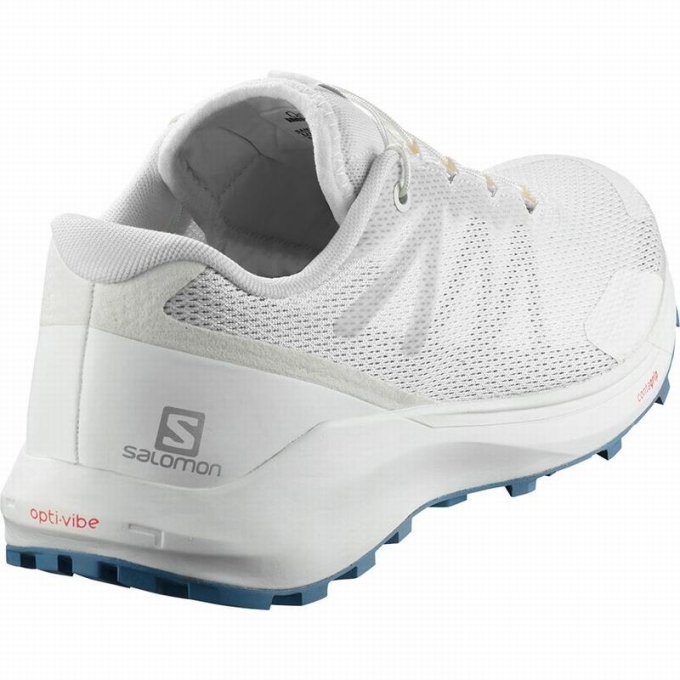 Tenis Para Trail Running Salomon SENSE RIDE 3 W Mujer Blancos | MX-796FZNC