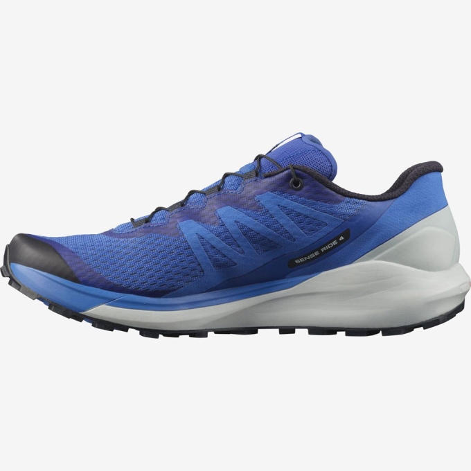 Tenis Para Trail Running Salomon SENSE RIDE 4 Hombre Azules | MX-804FNXD